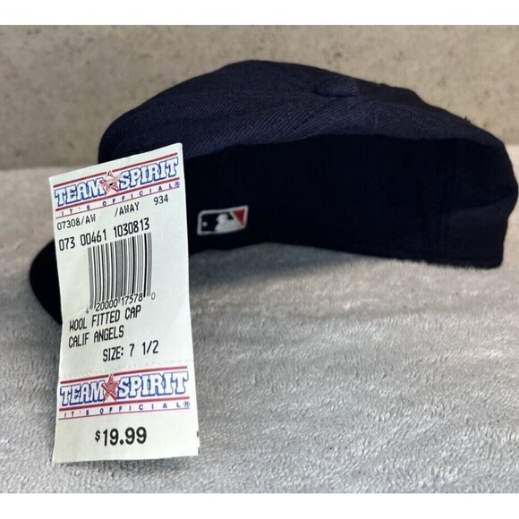 Vintage NWT Anaheim Angels Hat MLB Sport Specialties Size 7 ½ Navy Fitted Cap - Picture 5 of 7